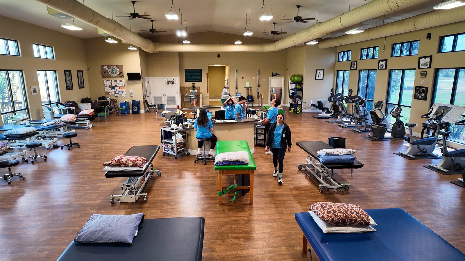 The training floor used for return to play work at Castroville Physical Therapy and Sport Rehabilitation
