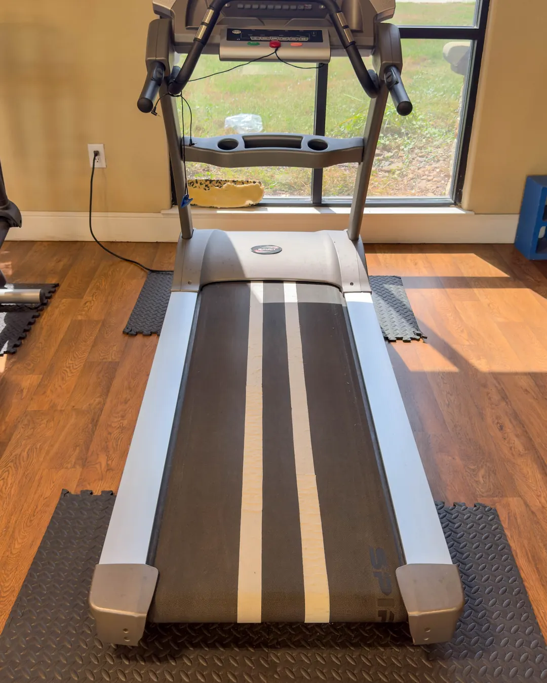 Treadmill in the conditioning area used in the Supervised Exercise Program at Castroville Physical Therapy